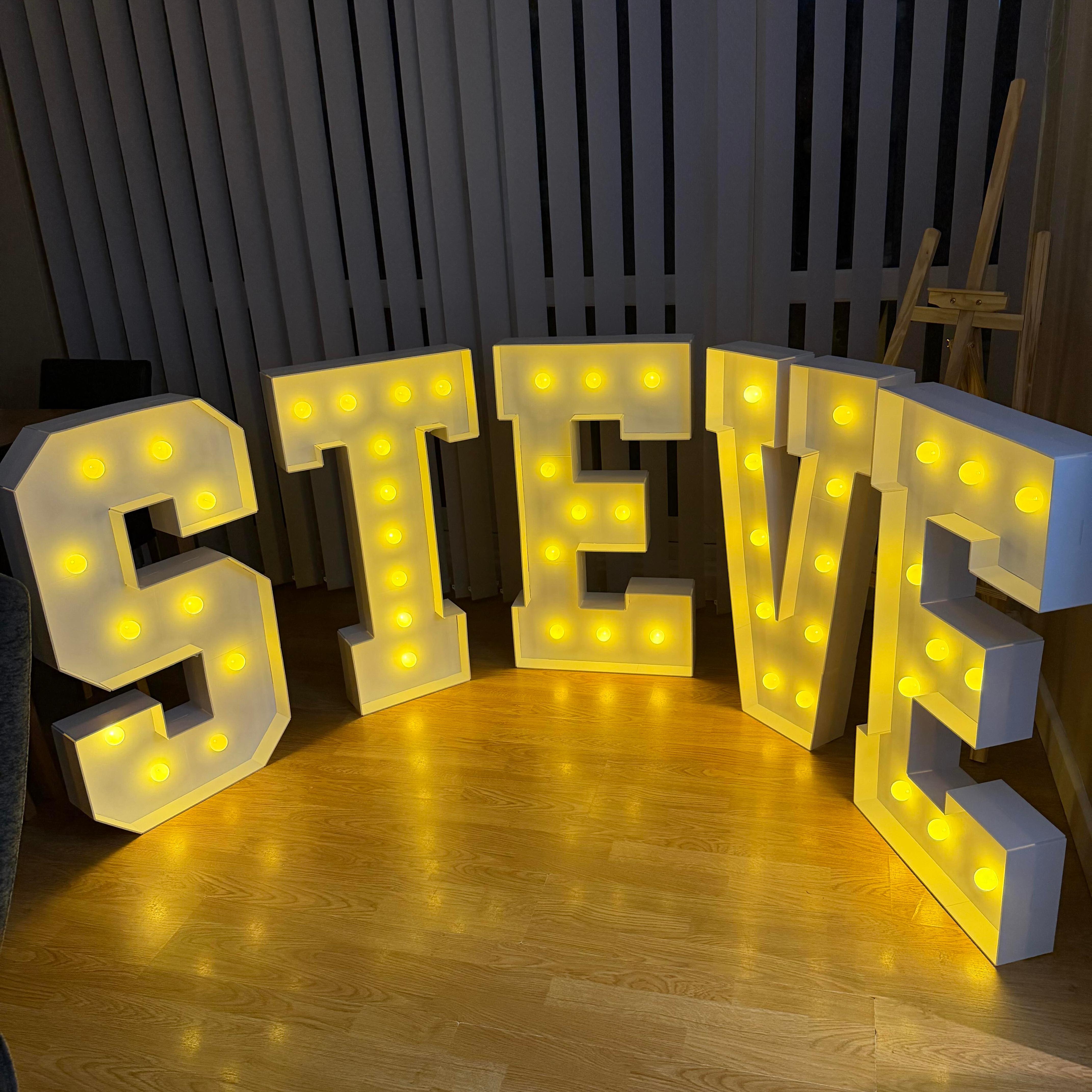 3FT Light Up Numbers & Letters 0-9 & A-Z, Assembly Required, 3FT/36in LED Warm Paper Foam Marquee Numbers & Letters for First Birthday Party Birthdays Graduation Anniversary Wedding Proposal Baby Shower #Summerwins
