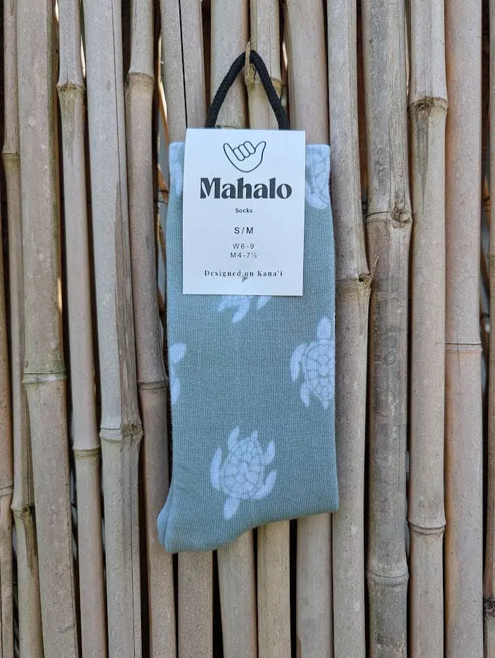 Sage Green Turtle socks