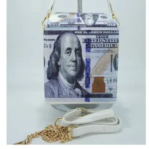 Big size money print box design purse