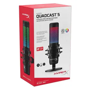HyperX QuadCast S RGB USB Condenser Microphone - Black (HMIQ1S-XX-RG/G)