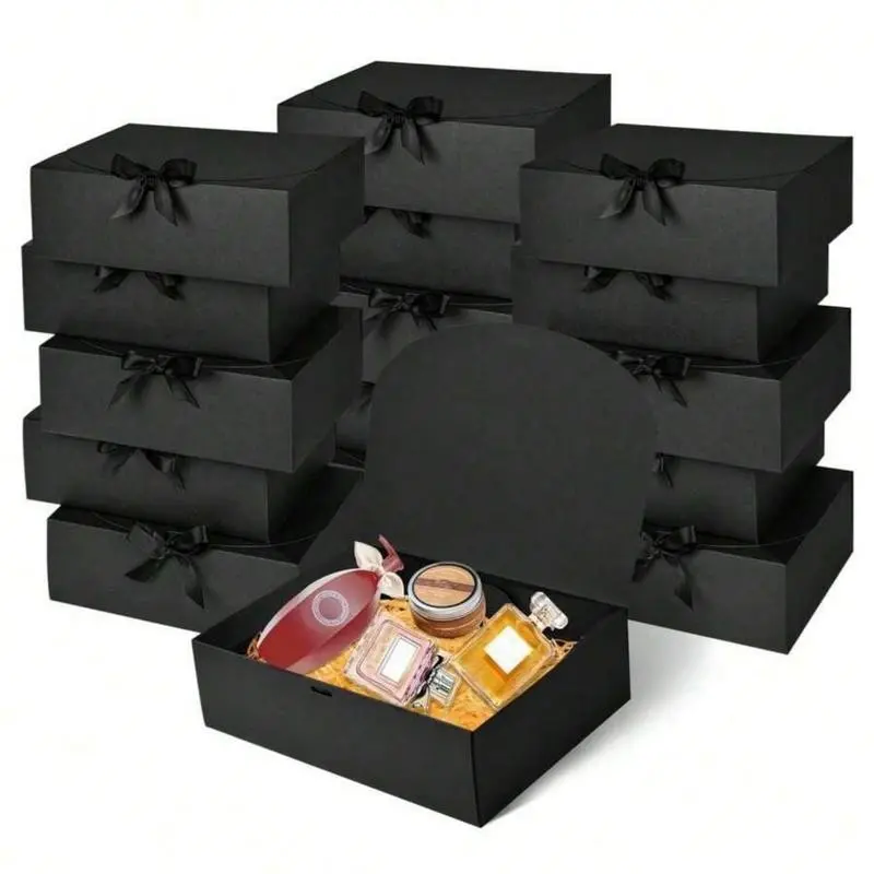 10pcs Luxury Gift Box Set with Ribbon, Elegant Gift Box, Classy Gift Box, Wedding Proposal Box, Romantic Gift Box, Birthday Party Favor Boxes, Graduation Valentine's Day Present, Party Gift Packs, Exquisite Gift Box, Premium Packaging