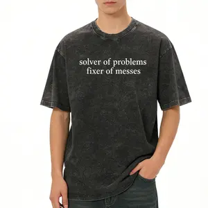 Fixer of Messes Washed Cotton Tee – Casual Statement T-Shirt for Problem Solvers