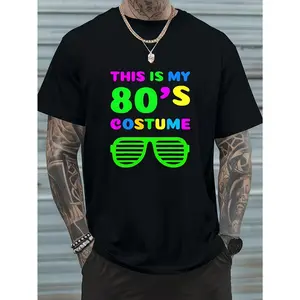 Men'S Graphic Tee for an 80S Costume Party, Featuring a Casual Crew Neck And Short Sleeves, Available in Size Small.This Summer Shirt Comes in a Unisex Style for Both Men And Women, with a Printed Design And a Weight of 6.35 oz