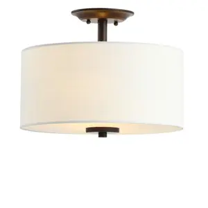JONATHAN Y Marc Contemporary Metal LED Semi-Flush Mount; for Living Room,Bedroom, Kitchen, Office