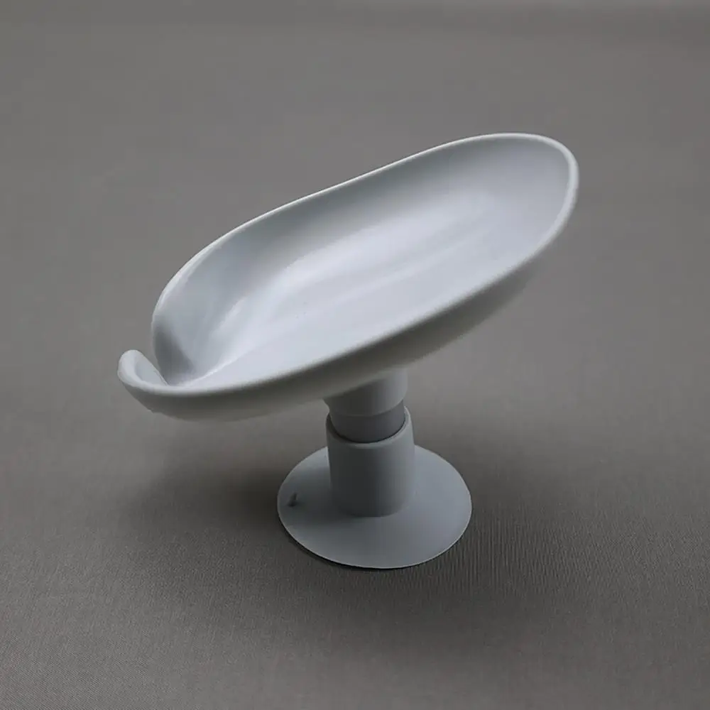 Random Color Creative Leaf Shaped Soap Dish, 1/2 Counts Punch-free Drain Soap Box for Home, Soap Bar Holder, Bathroom Organizers, Bathroom Accessories