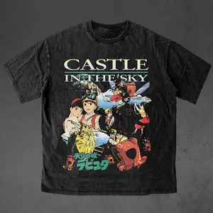 STUDIO GHIBLI CASTLE IN THESKY OVERSIZED GRAPHIC T-SHIRT 1