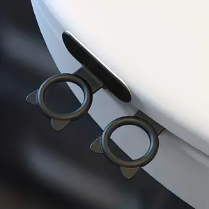 2-Pack Silicone Toilet Seat Lifter Handle with Ergonomic No-Touch Hygienic Design - Durable Bathroom Accessory for Easy Seat Lifting (Black, Universal Fit, Easy-Clean Material)