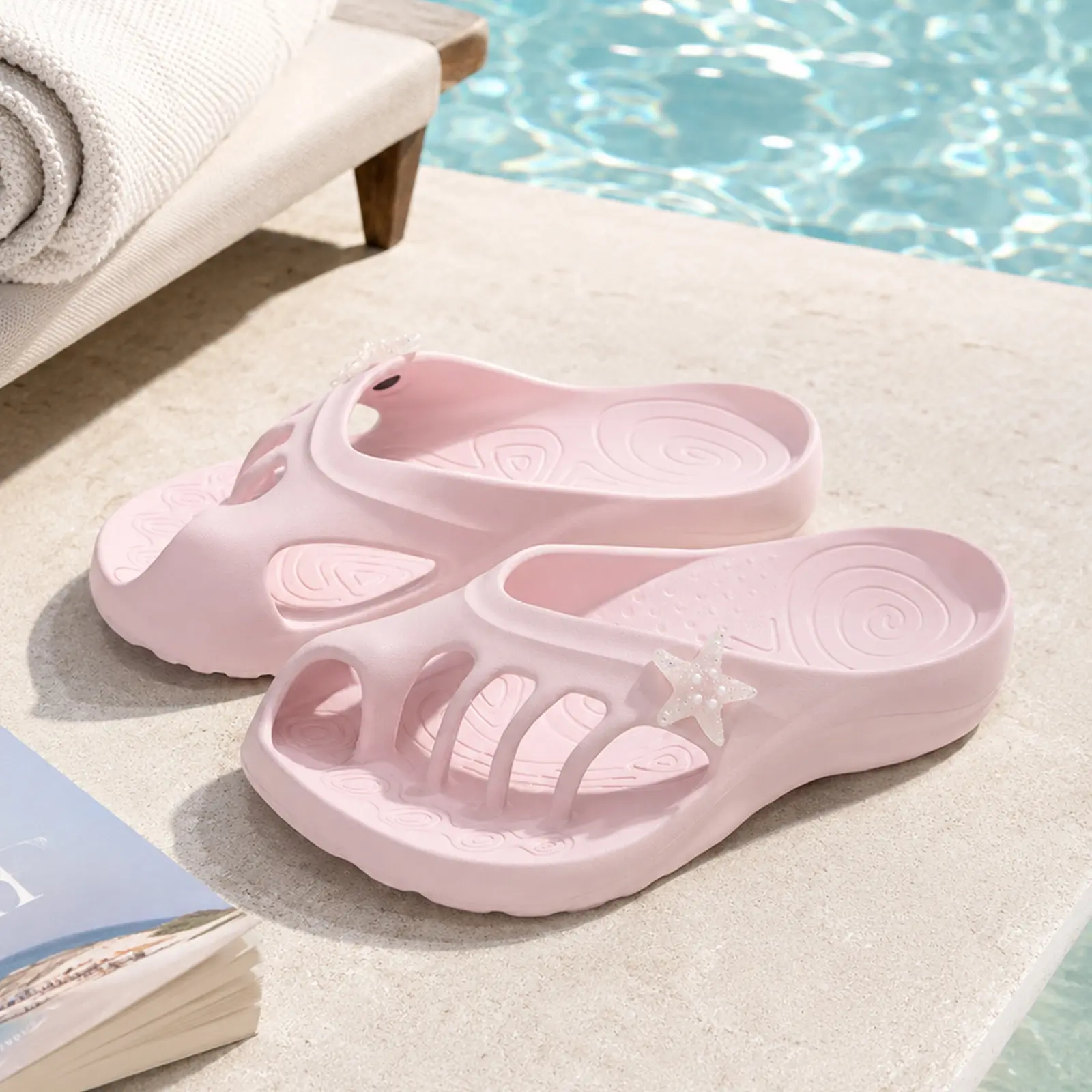 Toe Separators for Women, Pedicure Sandals with Toe Separators Comfort EVA Recovery Slippers Arch & Heel Support, Unisex Toe Separation Flip Flops for Home Pilates Yoga Salon Gym