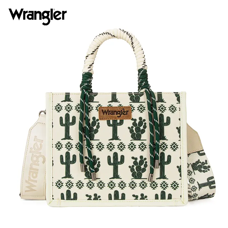 Wrangler Western Braided Handles Women Crossbody Bag Weekender Tote Bag with Adjustable strap Handbag