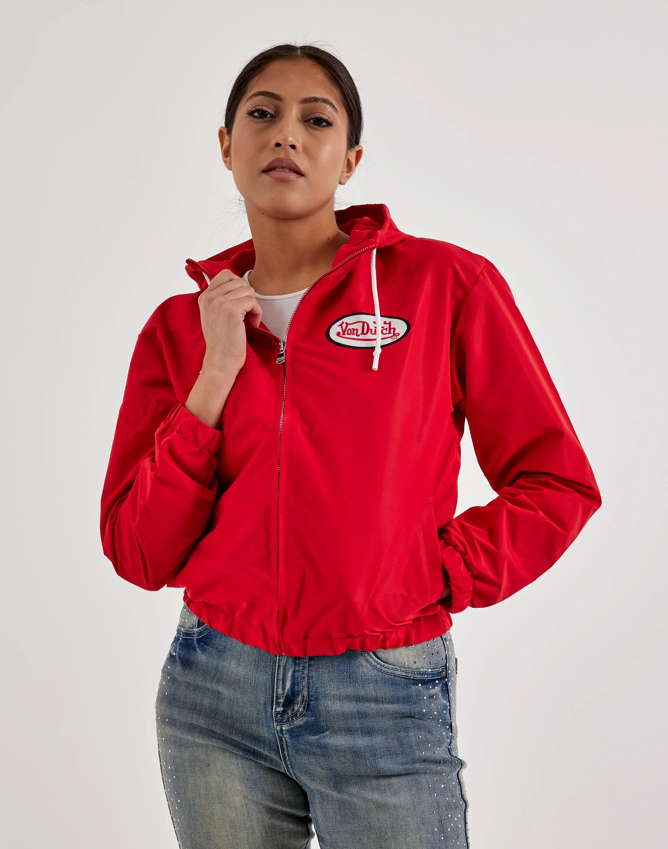 Womens Von Dutch Eye Logo Windbreaker Jacket