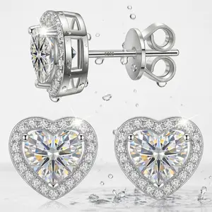 Sterling Silver Heart Stud Earrings—14K Gold Plated and set with Cubic Zirconia. Whether worn as a men's accessory or given as a gift to a woman, these make an excellent choice. Crafted from hypoallergenic materials.mothers day gift ideas tiktokshopspring