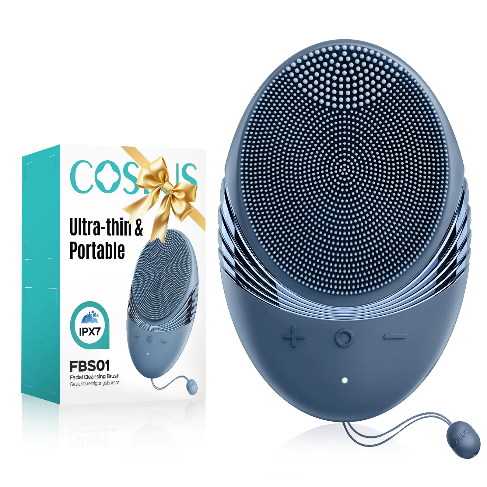 COSLUS Silicone Facial Cleansing Brush, Rechargeable and Waterproof Face Scrubber for Deep Cleaning, Exfoliating, and Clogged Pores Solution - 5 Modes for All Skin Types, Daily, Beauty Products, Usb Cable, Deep Cleanse, Blackhead Removal Solutions