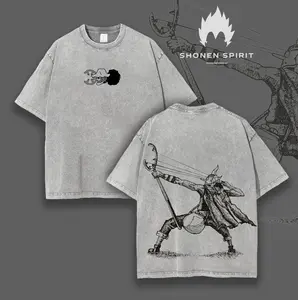 Usopp "Sogeking" - One Piece Anime Double Printed Vintage Washed Unisex Oversize Anime Manga Washed Heavyweight Cotton T-shirt, gifts For Anime Fan, Anime Lover