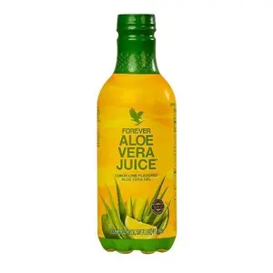 Forever Living Aloe Vera Juice Lemon Lime Flavor 1L Each Pure Inner Leaf Gel Supports Digestion & Immunity No Preservatives (Pack of 3) Beverage