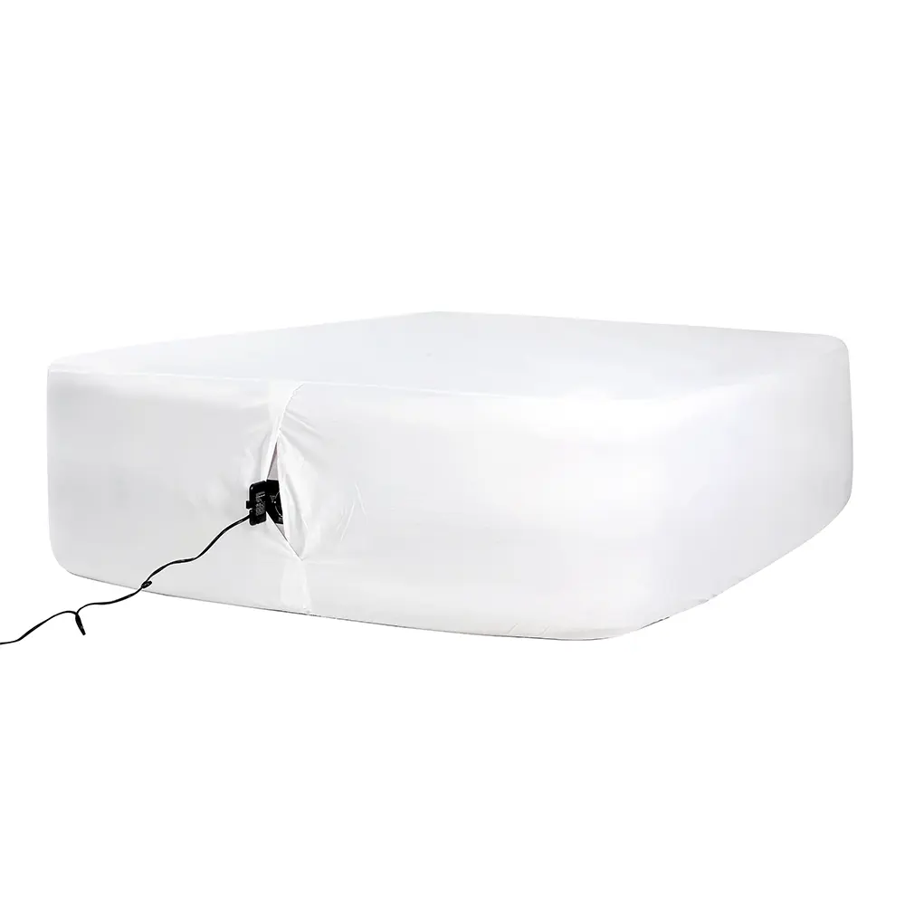 Bedecor Fitted Sheet for Air Mattress Inflate Without Disassembly Convenient & Firm Deep up to 21" White