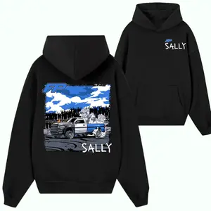 Fitzgerald Performance “Sally” Hoodie – Blue & Silver Diesel Truck Graphic Pullover, Streetwear for Men & Women, Diesel Smoke Truck Lover Apparel, FP Truck Show Outfit Gift