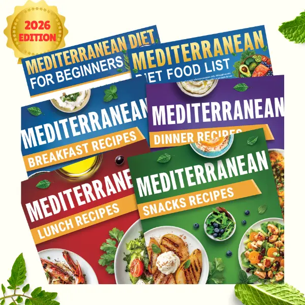 Set 6 Mediterranean Food 80 Recipes 28day MealPlan