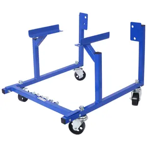 Hdmw Engine Cradle with Wheels Powder Coat 3in Heavy Duty Steel Construction Wheels 1000 LBS Capacity Storage Hardware Included Easy Assembly(Small Block Ford)