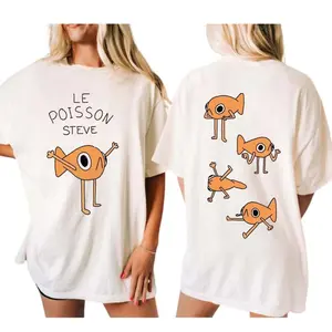 Le Poisson Steve Shirt An Orange Fish With Arms And Legs Tshirt, Unisex Graphic Tee, Timeless Appeal, Simple and Clean, Classic
