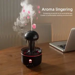 mechanical jellyfish aromatherapy machine household rotating raindrop humidifier desktop colorful atmosphere light diffuser Aromatic Multifunction