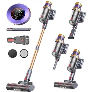 SPZTJK  Cordless Vacuum, Cleans Hard Floors and Carpets,Detangles, Converts to Handheld, 550W, 3 Power Modes, Powerful Stick Vacuum with 45min