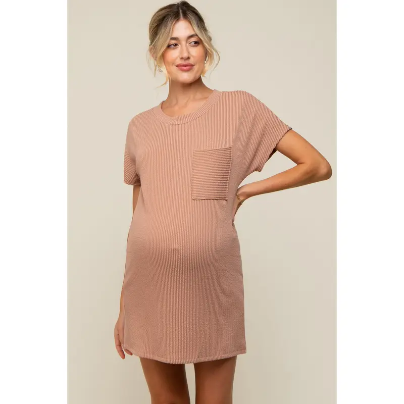 pink blush fitted maternity dress PinkBlush Burgundy Draped Maternity Maxi main image 1
