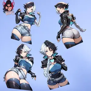 Luna Snow - Rivals Waifu Decal Sticker 4 Pack