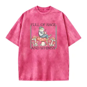 Full Of Rage and Whimsy' Shirt : Retro Cottagecore Frog With Coffee Tee