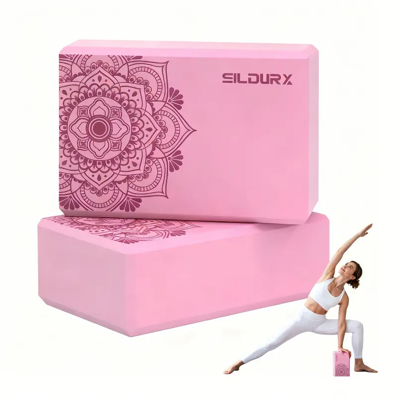 Yoga Blocks Set of 2, Non-Slip Support Blocks for Dance, Ballet Fitness Kit, Home Gymnastics Training, Balance for Gymnastics, Yoga Equipment, Yoga Accessories, Stretching Gear