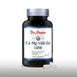 Dr. Brian Calcium Supplement Supports Bone Strength, Calcium Magnesium Zinc with Vitamin D3 & Multiminerals Help Teeth Health, Magnesium Supplement, Non-GMO, Soy and Gluten Free (90 Tablets)
