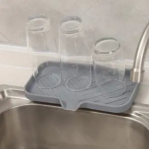 Silicone Soap Dish with Drain, Self-Draining Soap Holder for Shower, Bathroom, Kitchen Sink, Non-Slip Bar Soap Tray, Keep Soap Dry, 2 Sizes Available