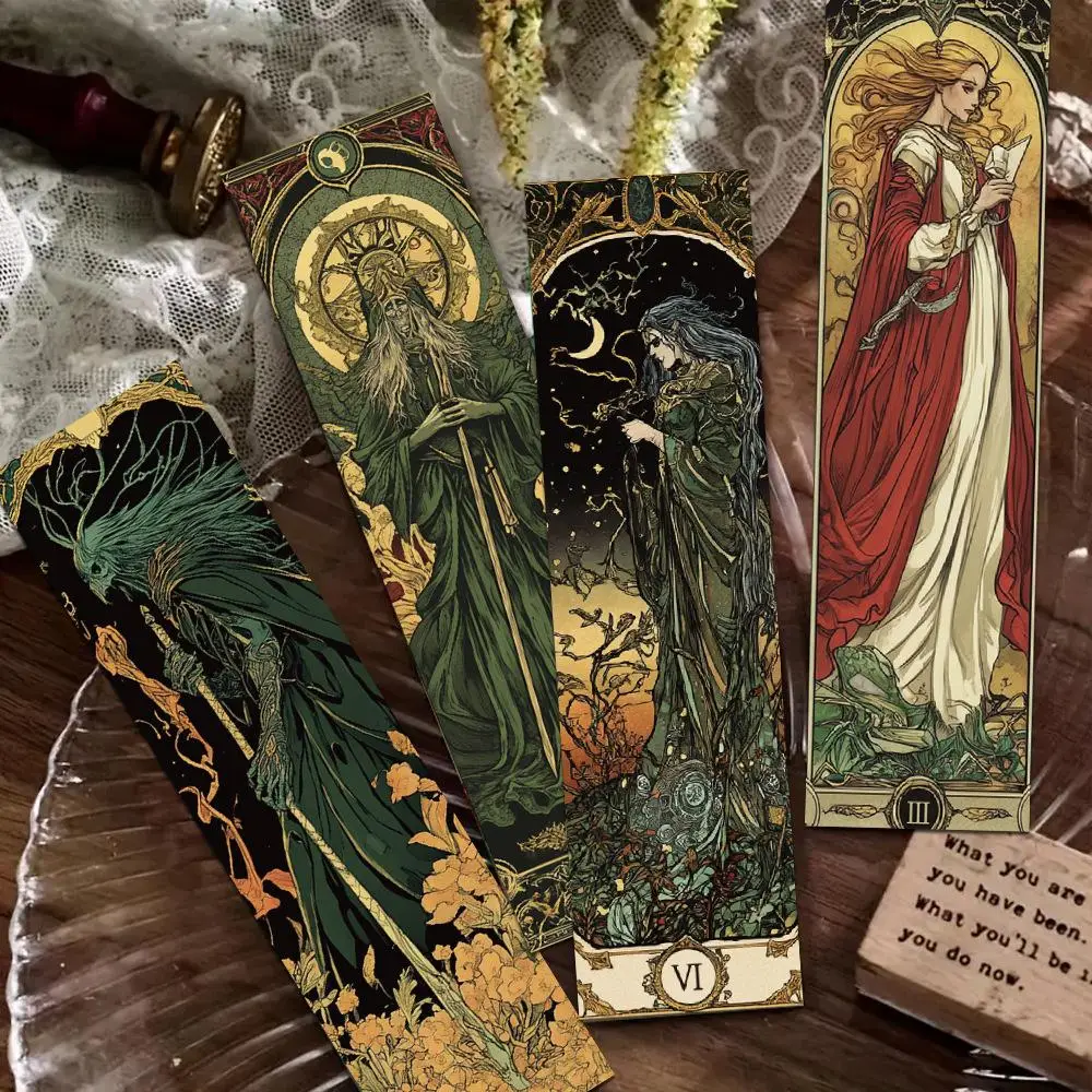 Vintage Witch and Wizard Bookmark, 30pcs/set Reading Pages Books Annotated Students Stationary Supplies, Creative Gifts Aesthetic Bookmarks