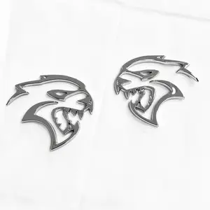 Hollow Emblem Badge Set, Car Exterior Sticker Accessory for 2020-2023 Dodge Challenger, Charger, Hellcat