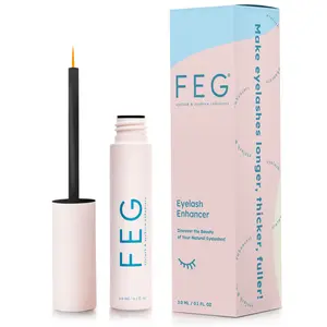 FEG Eyelash Rapid Eye Lash Growth Serum | For Lash and Brow | Creates Longer & Darker Eyelashes | Eyelash Enhancing Serum to Help Lengthen, Thicken and Darken Your Eyelashes | Single Pack