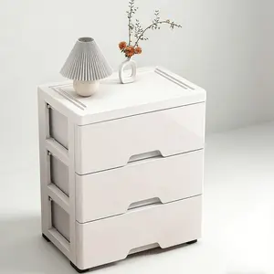 Household drawer-style movable storage cabinet, waterproof and moisture-proof stackable storage box, multi-purpose organizer suitable for all seasons. Ideal for storing clothes in the bedroom and documents in the office.