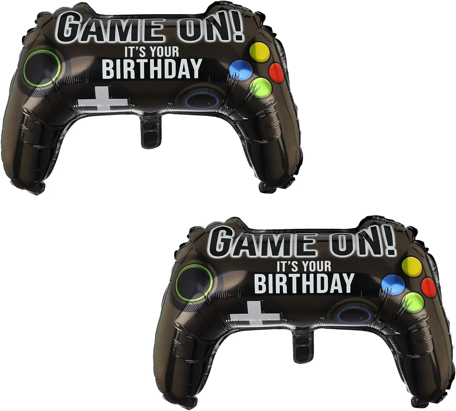 2 Pcs Video Game Controller Mylar Balloon Theme Party Boys Gaming Birthday Decorations