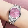 Elegant Silver Color Quartz Watch for Women, Analog Round Dial, Stainless Steel Band, Ideal for Daily Wear & Special Occasions, Stainless Steel Wristwatch
