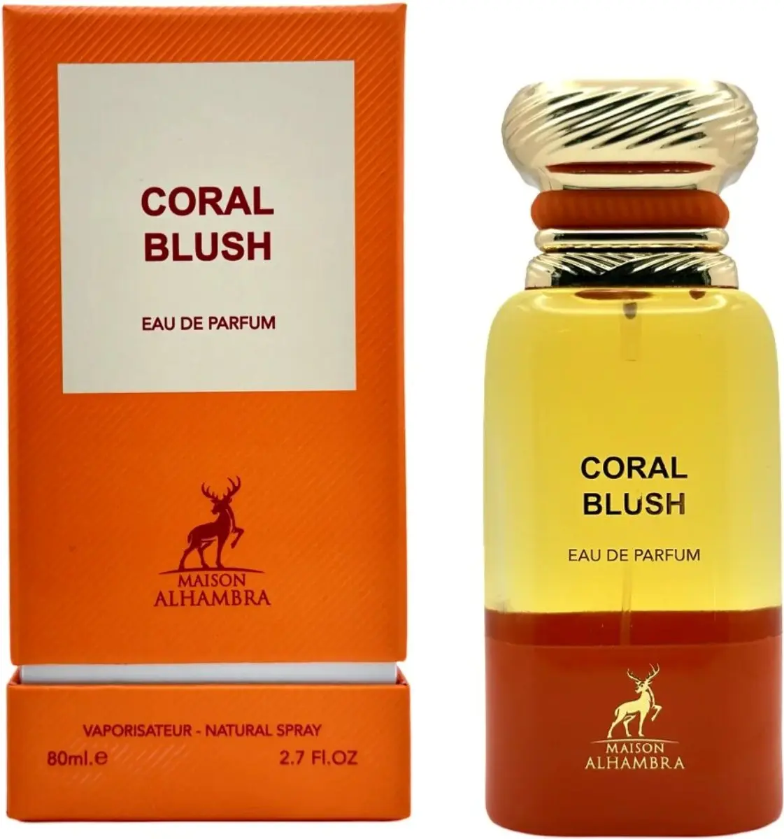 Unisex Fragrance Coral Blush Eau de Parfum - 2.7 oz All-Seasons Balanced Contemporary Signature Fruity Gourmand Fragrance with Peach, Honey, Patchouli Notes, Bottle