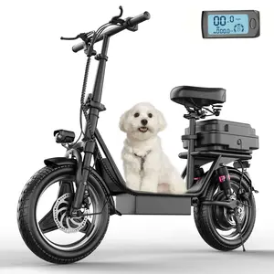 PikaBike K11 Electric Scooter Bike for Adults-500W (Peak650W) Powerful Motor, 25MPH Top Speed,30-35 Miles Range, 14" Pneumatic Tires, Removable Trunk + Adjustable Seat, Dual Suspension Brakes,Perfect for Commuting & Leisure
