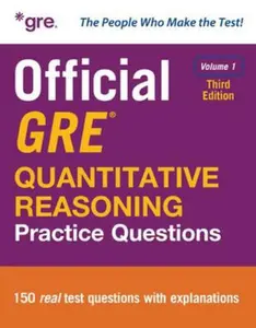 USED Book - Official GRE Quantitative Reasoning Practice Questions, Third Edition, Volume 1 by Educational Testing Service (Hardcover) - english