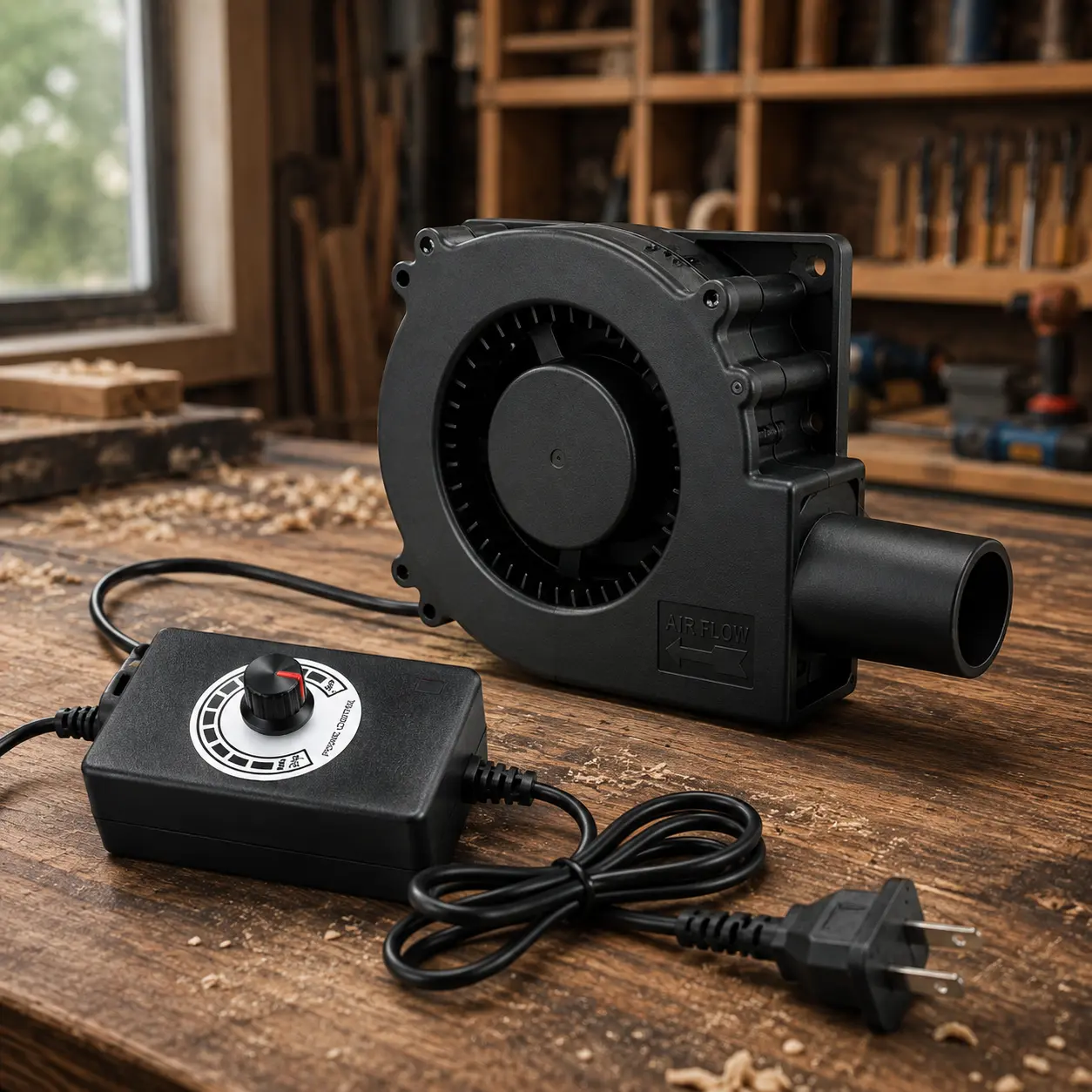 120mm x 32mm Blower Centrifugal Fan 110V 220V AC Powered Fan with Speed Controller 4V to 12V, DC Dual Ball High Airflow for Receiver DVR Xbox Modem AV Cabinet Cooling Pc Fan Pc Cooler Computers Diy Inflatable Cool Amplifier Sleeve Bearing