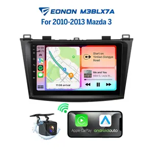 EONON Car Stereo for Mazda 3 Mazda speed 3 2010, 2011, 2012, 2013, Wireless CarPlay & Android Auto Car Radio Touch Screen, 9" Android 14 Car head unit, Bluetooth, Steering wheel controls, Backup camera, plug and play, fathersdaygift - M3BLX7A / M3BLX7S