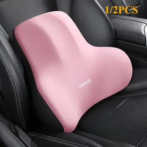 Car Ergonomic Memory Foam Lumbar Support Backrest, Breathable, Pressure-Relieving Car Seat Pillow, 1/2 Packs