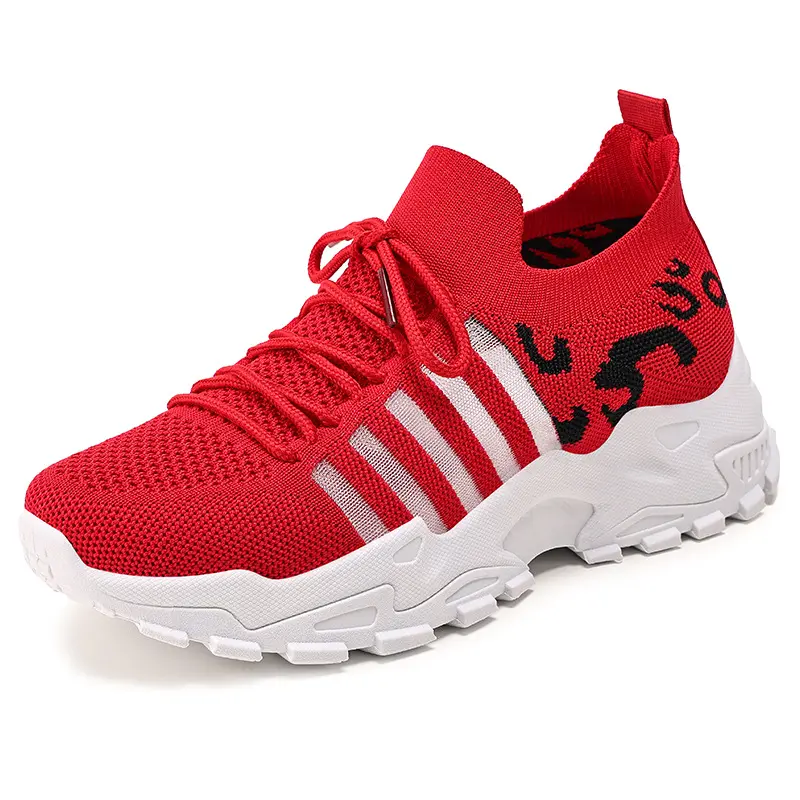 Women's Brown Animal Print Casual Trainers, Breathable Knit Fashion Sneakers with Soft Cushioned Sole for Daily Walking, Leopard Print, Walking Sneakers Women