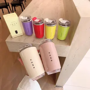 Insulated travel mug 240ml, 304 stainless steel coffee cup, portable cold and hot dual-purpose travel mug, perfect gift for parents, couples, boyfriends, and girlfriends