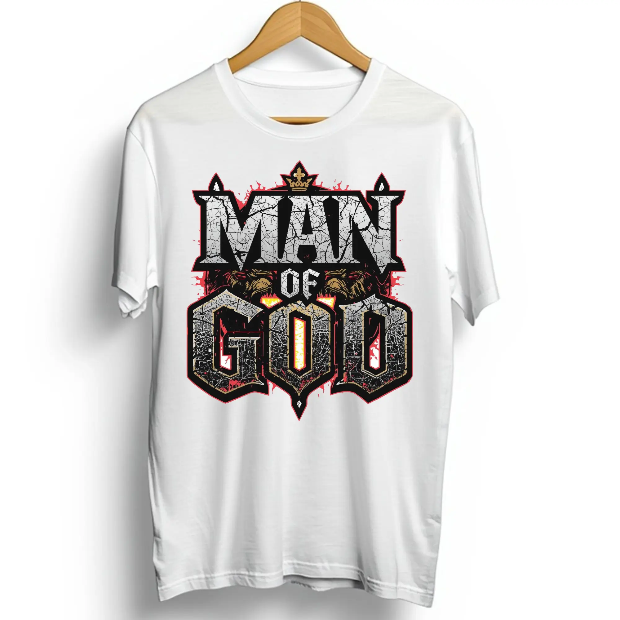 Man Of God  Direct To Film Print, DTF Print, Ready To Press Print For T-Shirts
