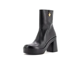 Pre-owned Versace Women's Medusa Platform Boots Leather by Rebag