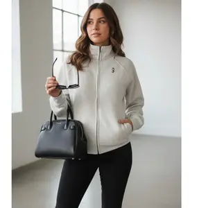 Unisex Oatmeal Fleece Track Jacket