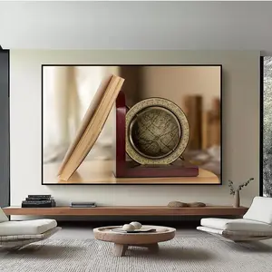 Vintage World Map Canvas Print Retro Globe & Navigation Chart Wall Art Antique Exploration Theme Poster for Front Porch Vintage Room Study Living Office Decor