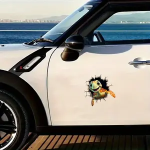 Turtle 3D Effect Car Stickers - PE Material, Sticky Fun Turtle Stickers, Suitable for Car Windows, Walls, Laptops - Durable, Weather Resistant Ocean Themed Magnets and Stickers